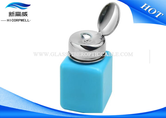 HDPE azul de la botella 250ml del dispensador del alcohol de las herramientas para pruebas de la fibra de 120ml 180ml