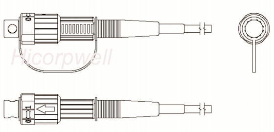 Conector del SC de los conectores hembra-varón de los cables SM del remiendo de la fibra óptica del IP 67 mini