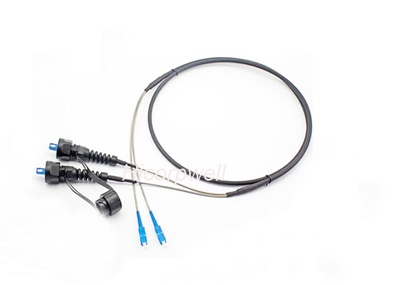 Cables RRU impermeable RRH el 100m - el 1000m del remiendo de la fibra óptica del duplex CPRI del SC de ODVA