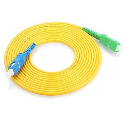 Cordón de remiendo del cable de fribra óptica de FTTH, fibra óptica del cordón de remiendo del SC APC SM el 1m 3M los 5m
