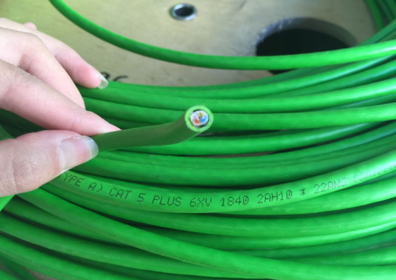 Cable de Ethernet industrial Rj45 del color verde MLFB 6XV1840-2AH10/O RJ45 2x2