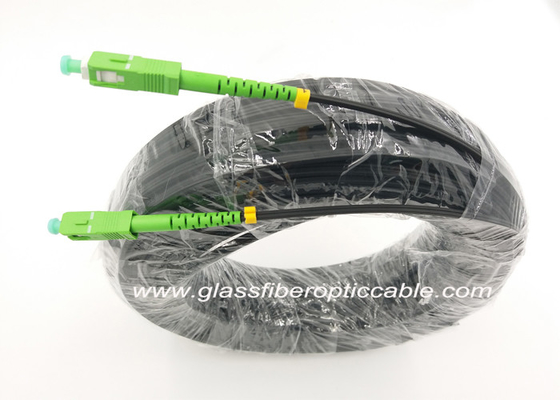 Cable óptico de la fibra de vidrio del SC APC UPC de FTTH, cable de descenso de la fibra óptica para el uso