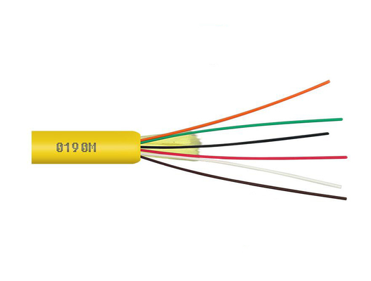 El cable óptico GJFJV 12/24 de la fibra de vidrio anaranjada quita el corazón al modo multi los 2KM a los 4KM por carrete
