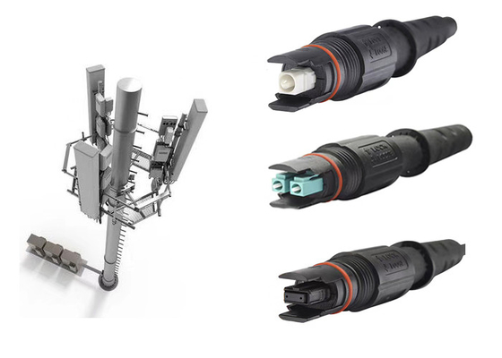 Mini conectores protegidos IP de Opticial de la fibra del conector de la prenda impermeable de MPO para la comunicación remota