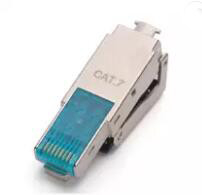 CAT7 el enchufe modular 8p8c rj45 del ftp Toolless protegió el conector macho 10GB
