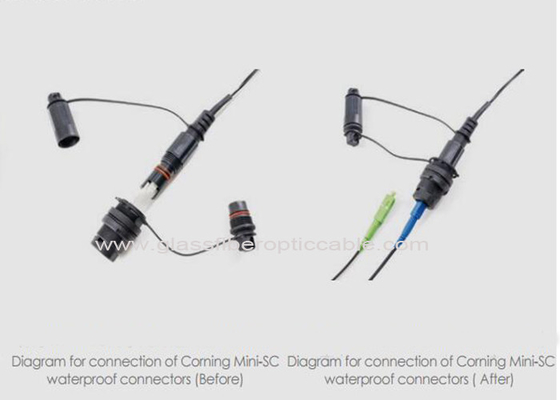 los cables del remiendo de la fibra óptica de la longitud del 100M modificaron los conectores del SC para requisitos particulares APC