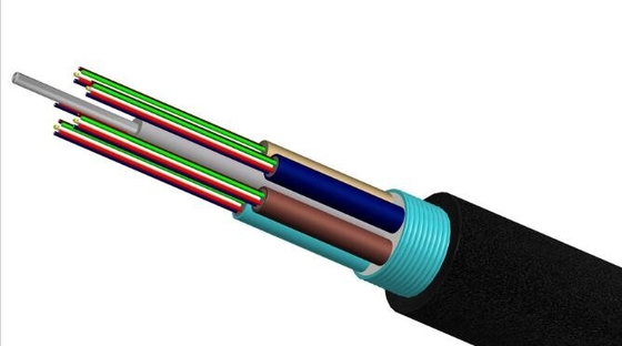 Cable óptico trenzado del tubo de la fibra de vidrio floja de la luz para la comunicación