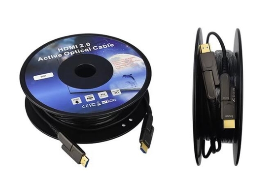 60Hz 18Gbs valoró el cable óptico el 15m HDMI 2,0 enchufe de D de la fibra de cobre a de la alternativa de D