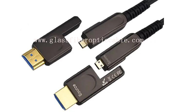 60Hz 18Gbs valoró el cable óptico el 15m HDMI 2,0 enchufe de D de la fibra de cobre a de la alternativa de D