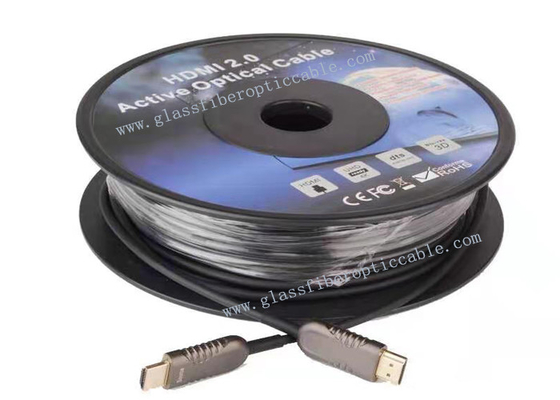 Cable negro de los Gbps 4K 60HzHDMI AOC de la fuente 18,2 de Paintcoat 5V