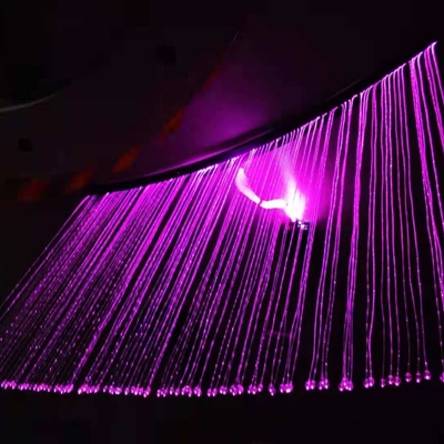 Cortina de fibra óptica plástica al aire libre que enciende luces ópticas de las cortinas de la cascada de la fibra de PMMA
