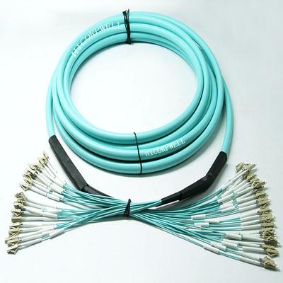 Cable con varios modos de funcionamiento del cable OM3 del cordón de remiendo del milímetro DX del cable óptico de la fibra de vidrio del 150M