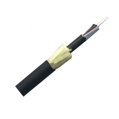 Negro apretado del cable óptico 12F SM G652D LSZH del almacenador intermediario del desbloqueo