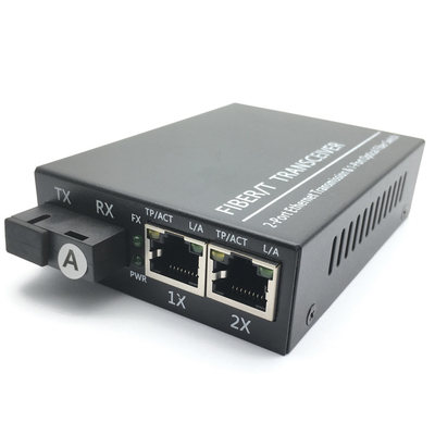 Ethernet del transmisor-receptor los 20KM 1SC 2 RJ45 850nm 1310nm 1550nm de la fibra óptica del IEC 60794
