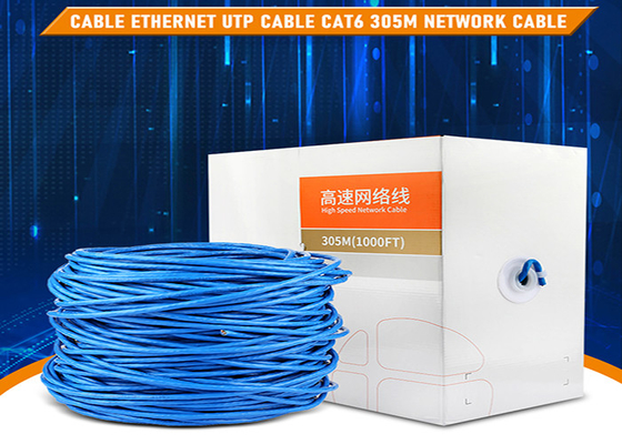 Ethernet sin blindaje Lan Cable Fluke Tested de la red Cat6 de 23AWG UTP CCA el 1000ft