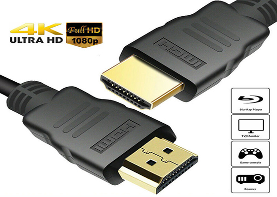 El oro plateó HDMI masculino al cable masculino 3D 1080P 2160P 4K el 1M el 1.5M los 2M 3M los 5M 10M el 15M los 20M los 25M