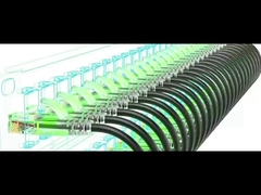 2 X Fibra Om3 + 2 X 14 AWG + 2 X Cat6a Cables híbridos de cobre Cables de fibra óptica