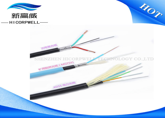 Cable de cobre híbrido de la red de la fibra óptica con la chaqueta negra de TPU LSZH modificada para requisitos particulares
