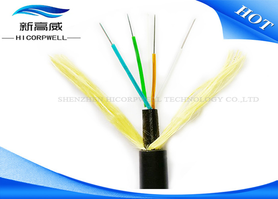 12 cable óptico Adss híbrido SM aéreo milímetro de la fibra de vidrio de la base de la base 24 debajo de 110kv