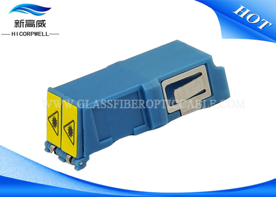 SC UPC Auto Shutter Fiber Optic Adapter , Blue Black Optical Cable Adapter