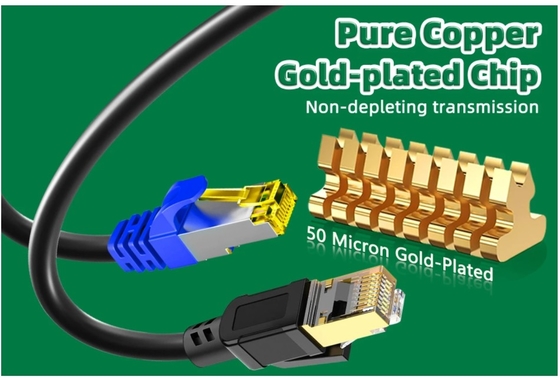 Cable Ethernet portátil de 4 vías FTP RJ45 Cat5e con estacionamiento en bobina Cable de control de red de video y audio