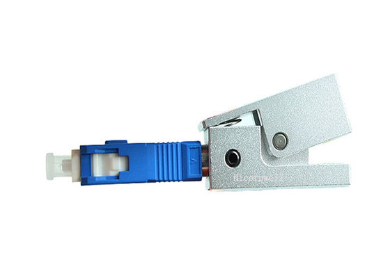 Adaptador de fibra óptica desnudo color plata del cuadrado del metal del SC, adaptador del cable de fribra óptica