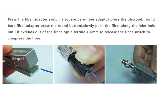 Adaptador de fibra óptica desnudo color plata del cuadrado del metal del SC, adaptador del cable de fribra óptica
