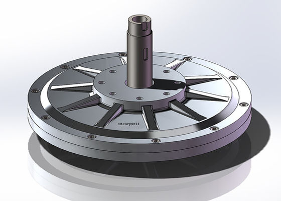 0.3kW Generador de magnetos permanentes de flujo axial de bajo par con rotor interno (rotación del eje, cables fijos de la cáscara)