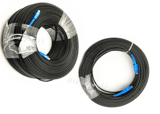 6.5-6.8mm Dia exterior de fibra óptica de vidrio cable negro de color único multi modo para aplicaciones industriales versátiles