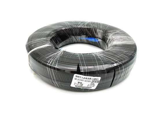 6.5-6.8mm Dia exterior de fibra óptica de vidrio cable negro de color único multi modo para aplicaciones industriales versátiles