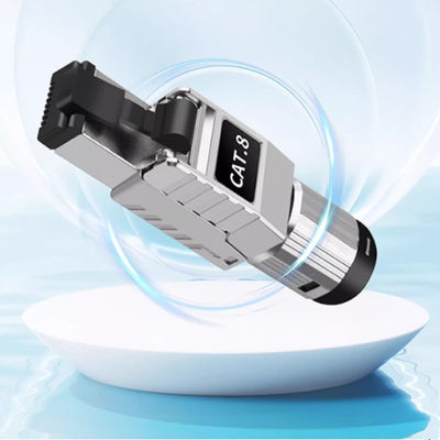 Cable Ethernet Cat8 Trenzado de Cobre y Plata CAT8 SFTP Cable de Audio de Red RJ45