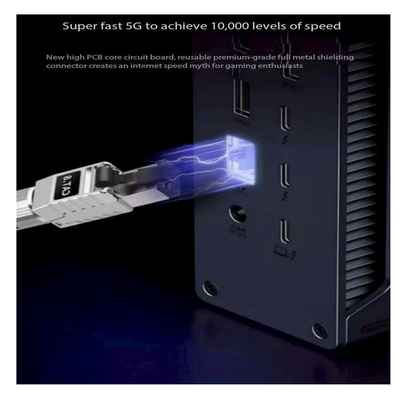 Cable Ethernet 100m 30M 50M Cat6 CAT8 SFTP Cable de conexión Conector RJ45 Chapado en Oro Cable Ethernet Cat8