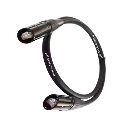 Audio LED Display Connection Signal 1Ch Cat6 5M-90M Black Easy to Move Network Cable RJ45-rj45 Ethercon Connector
