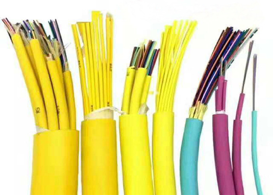 Cable óptico de la fibra de vidrio de 12 bases, cable de fribra óptica con varios modos de funcionamiento de la longitud de los 2KM - de los 4KM