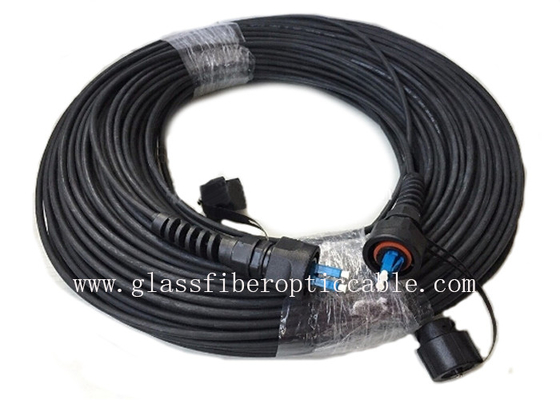 Prenda impermeable RRU RRH el 100m - el 1000m del cable óptico de la fibra de vidrio del duplex CPRI de ODVA LC