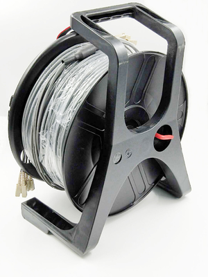 Carrete de cable de la fibra de 6 corazones SM LC LC con los protectores laterales uno para convertidor de los medios de HDMI/del SDI
