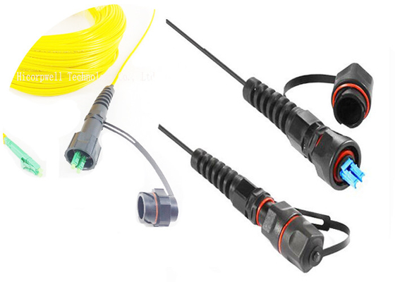 Cable óptico de la fibra de vidrio IP67 con la chaqueta OD los 0.9MM de los conectores del SC LC o de MPO los 2MM 3M M