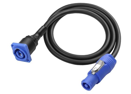 Cable conector de alimentación 3P Combo macho/hembra Powercon Cable de chasis de iluminación de escenario amarillo 3P PowerCon CE aprobado IP65 caliente en Euro