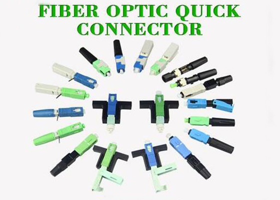 Conector rápido de ESC250D de la fibra óptica de la fibra óptica azul o verde de los componentes