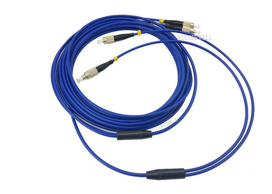 3m / los 5m cable acorazado del remiendo de la fibra de 2 corazones SM, cordón de remiendo del duplex del ST del SC del LC FC