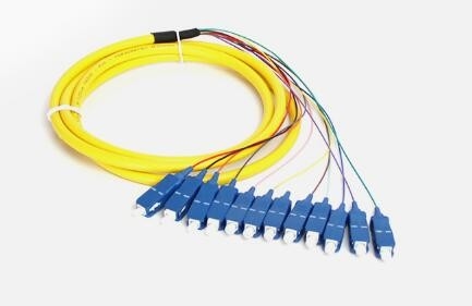 Cables ópticos modificados para requisitos particulares de la coleta de la fibra del SC APC del paquete de los conectores en red de CATV FTTH