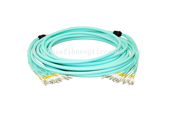 Las FO azules remiendan el tipo LC UPC del conector de la longitud los 20M los 30M los 50M del cable OM3 1C 2C LSZH