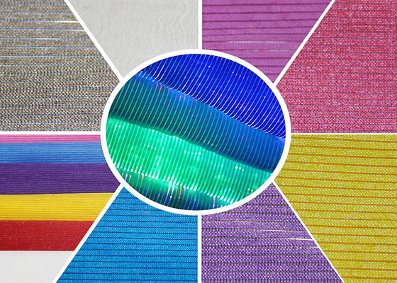 Tela rayada de la fibra óptica del RGB para los accesorios y la ropa luminosa