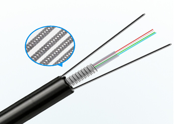 Tensión fuerte modificada para requisitos particulares de aluminio de la tensión de la chaqueta del cable óptico de la fibra de vidrio de la cinta