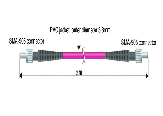 El remiendo negro de la fibra óptica de Paintcoat telegrafía IEC 60794 del conector de SMA 905 aprobado