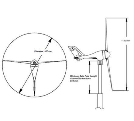 Turbina S700 del generador de viento con el regulador externo en Australia