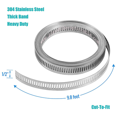 Abrazaderas de acero inoxidables del engranaje de gusano para los diversos tipos tubos de escape neumáticos