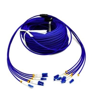 El remiendo azul de la fibra óptica telegrafía 3.0m m los 300M Low Insertion Loss con longitud de encargo