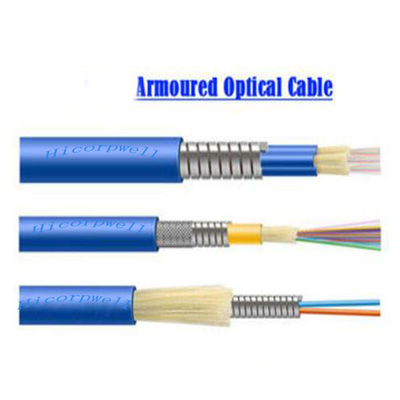 Cable de fribra óptica del solo modo de la base de la prenda impermeable 4, cordón de remiendo al aire libre de la fibra del duplex de 3M