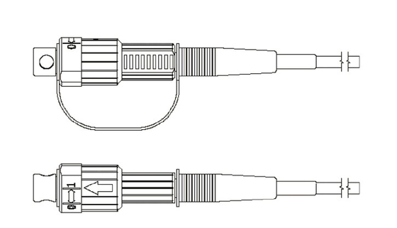 Cordón de remiendo endurecido de Corning OptiTap del cable de descenso del conector de OptiTap